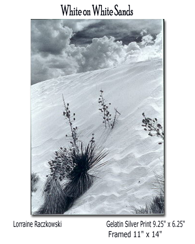 Lorraine Raczkowski, White on White Sands, Gelatin Silver Print
